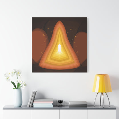 Concentric Fire Furnace Cross-Section Matte Canvas