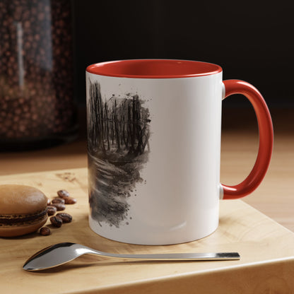 Moody Abstract Forest Coffee Mug | Unique Gift for Nature Lovers, Cozy Home Decor, Perfect for Coffee, Tea, and Hot Chocolate - TRV