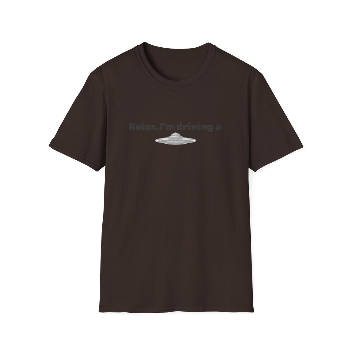 Black UFO T-Shirt with funny alien graphic and sci-fi design, featuring vibrant alien illustration on the front.