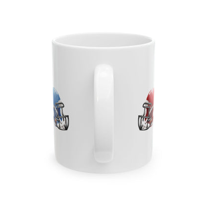 Football Fan Ceramic Mug | 11oz, 15oz | Perfect for Game Day, Sports Enthusiasts, Gifts, Tailgating, Team Celebration - TRV