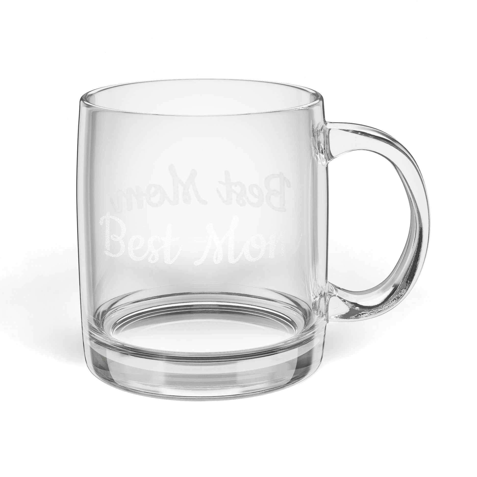 Best Mom engraved Mug | Glass Coffee Mug 12.25oz - TRV