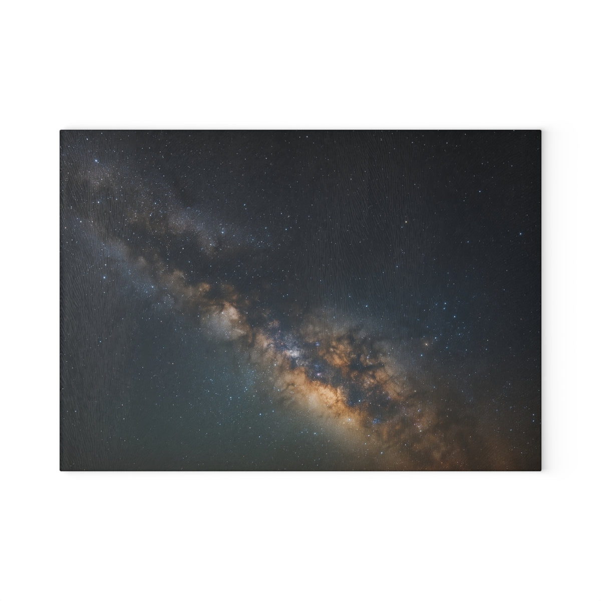 Milky Way Glass Cutting Board — Night Sky Decorative Kitchen Board