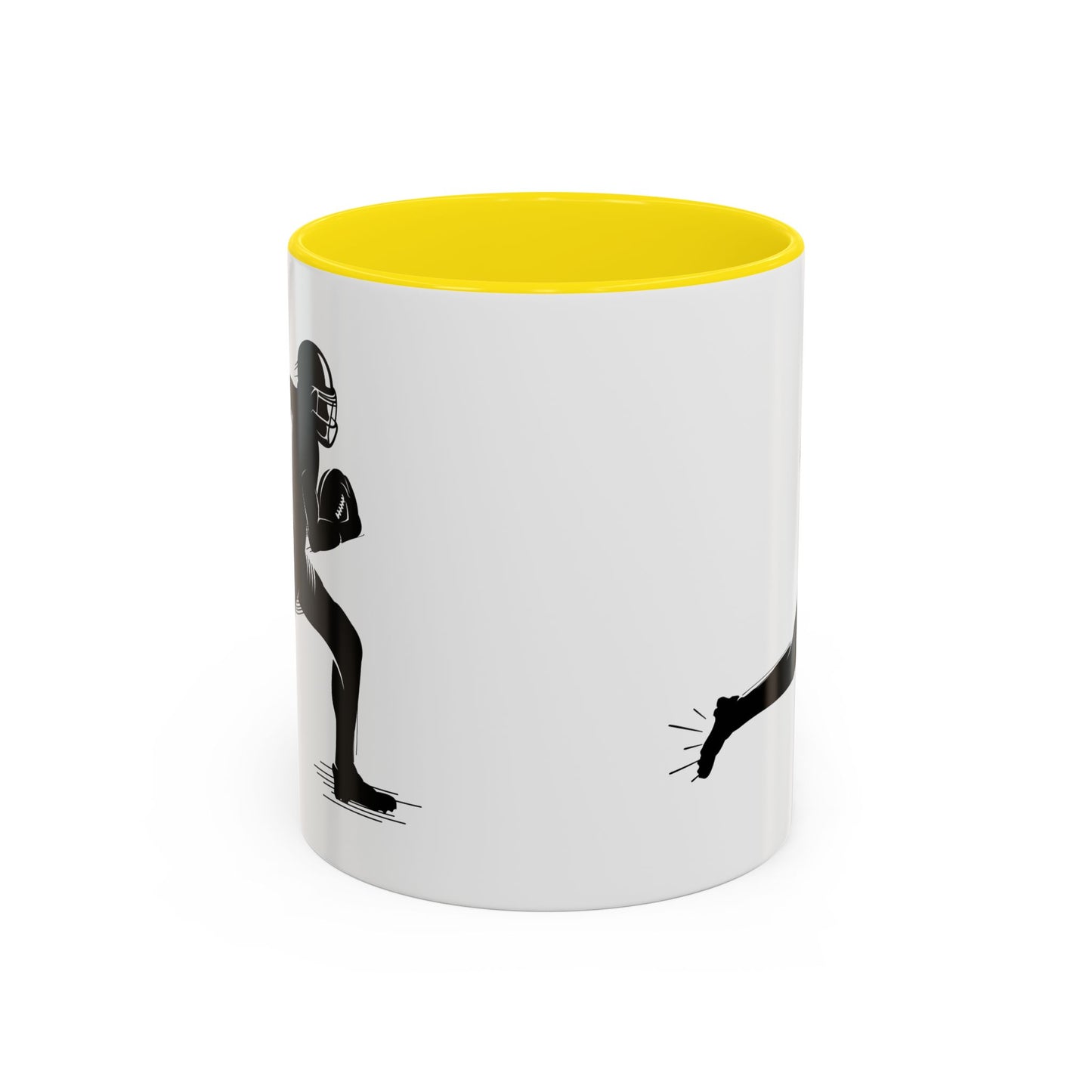 Football Player Themed Accent Coffee Mug, Sports Fan Gift, Unique Mug for Athletes, Coffee Lover, Game Day Essential - TRV