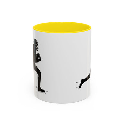 Football Player Themed Accent Coffee Mug, Sports Fan Gift, Unique Mug for Athletes, Coffee Lover, Game Day Essential - TRV