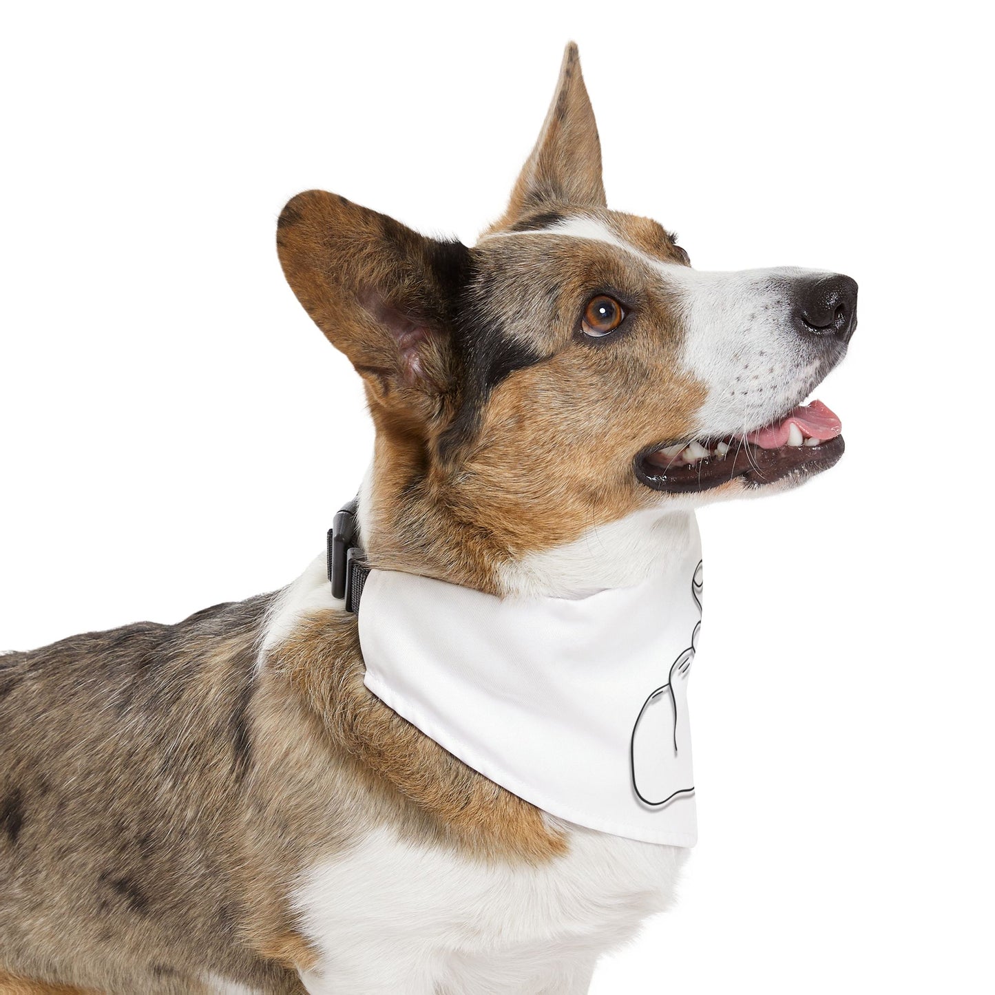 Charming Pet Bandana Collar with Love Gesture - Cute & Stylish Accessory for Dogs