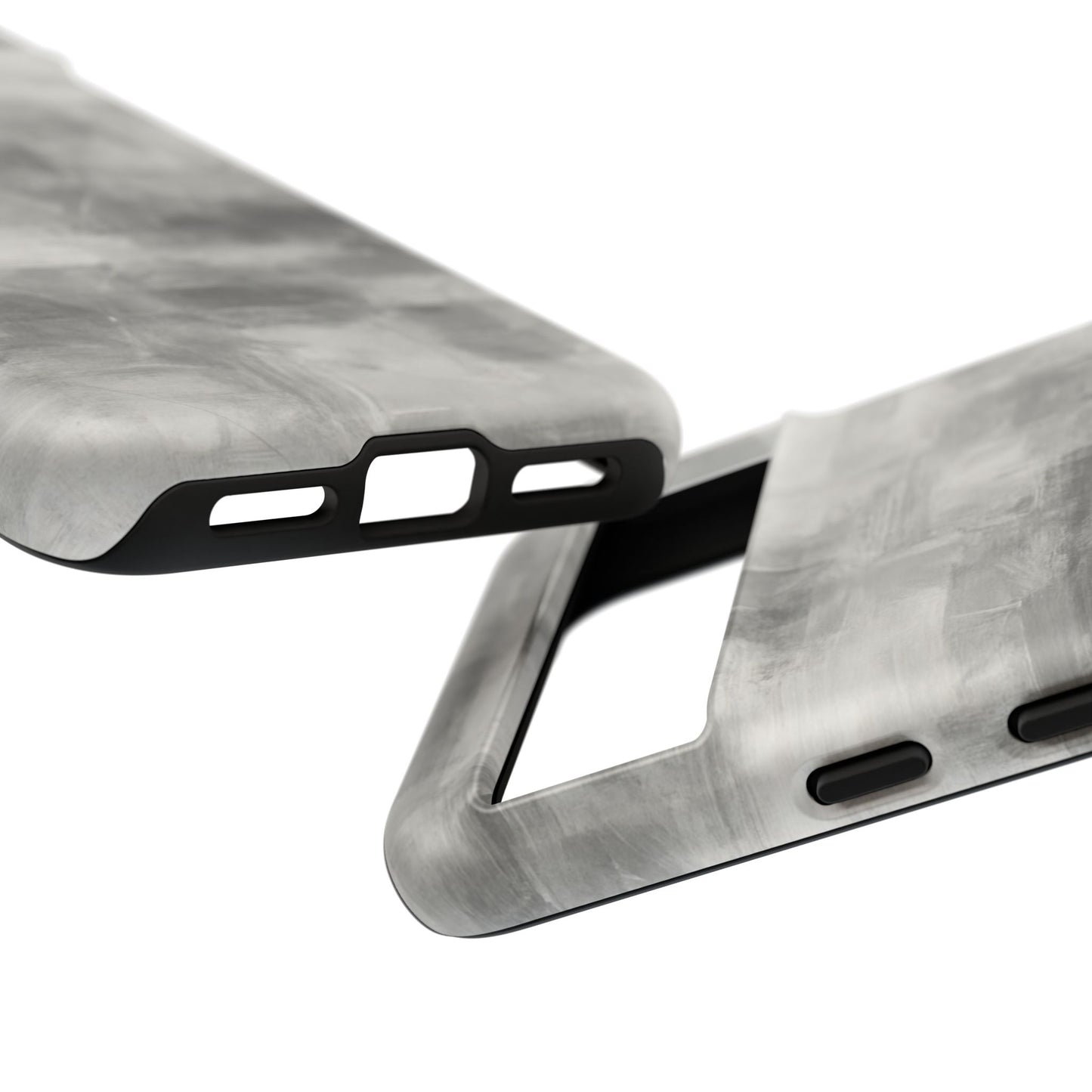 Abstract gray grid phone case by Printify, tough protective iPhone cover with modern design and durable material.