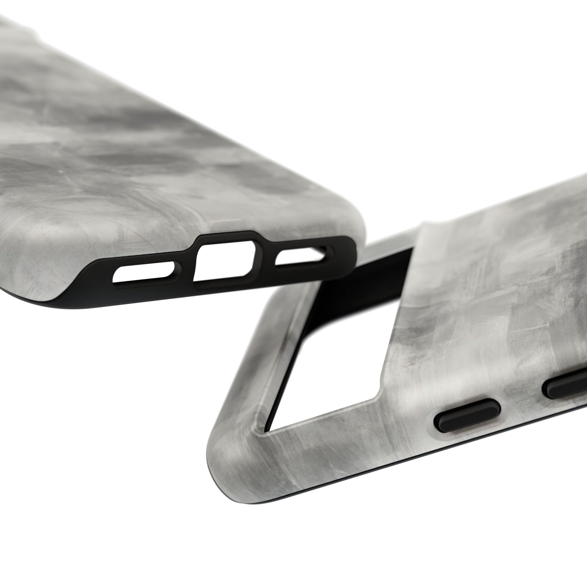 Abstract gray grid phone case by Printify, tough protective iPhone cover with modern design and durable material.