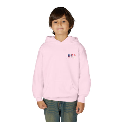 USA Flag Youth Hoodie, Youth Sweatshirt, Cool Hoodie for Kids, American Pride Apparel, Comfortable Boys and Girls Sweatshirt