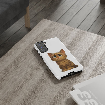 Cute Cat Phone Case, Funny Kitty Case, Animal Lover Gift, Cat Lover Accessory, Unique Cat Design Case, Pet Mom Gift - TRV