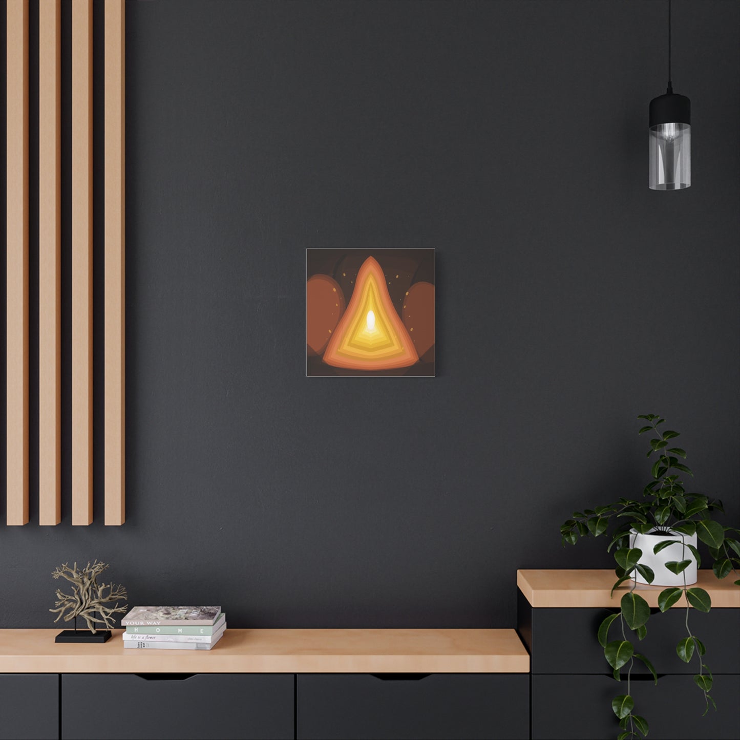 Concentric Fire Furnace Cross-Section Matte Canvas