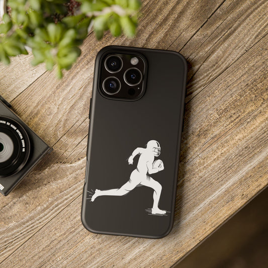Football Player Phone Case, Tough Cases, Sports Phone Cover, Gift for Athletes, iPhone & Samsung Accessories, Running Player Design - TRV
