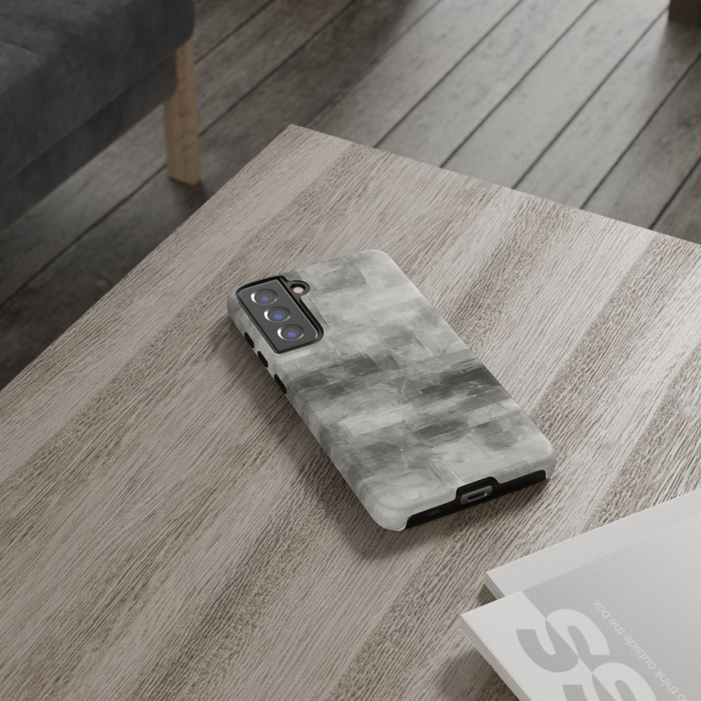 Stylish Phone Case for Tough Protection, Marble Grey Design, Customizable Gift for Her, Unisex Mobile Accessory, Birthday Present, [...] - TRV