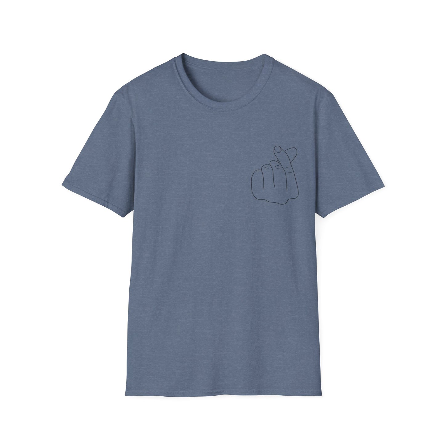 Trendy Unisex Softstyle T-Shirt with Love Hand Gesture Design