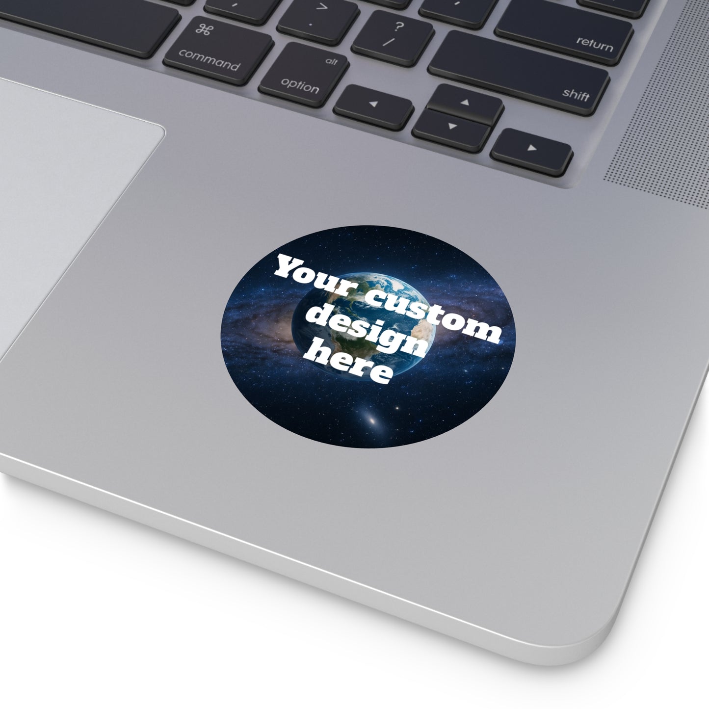 Custom Earth Space Design Round Sticker | Vinyl Circle Decal - TRV
