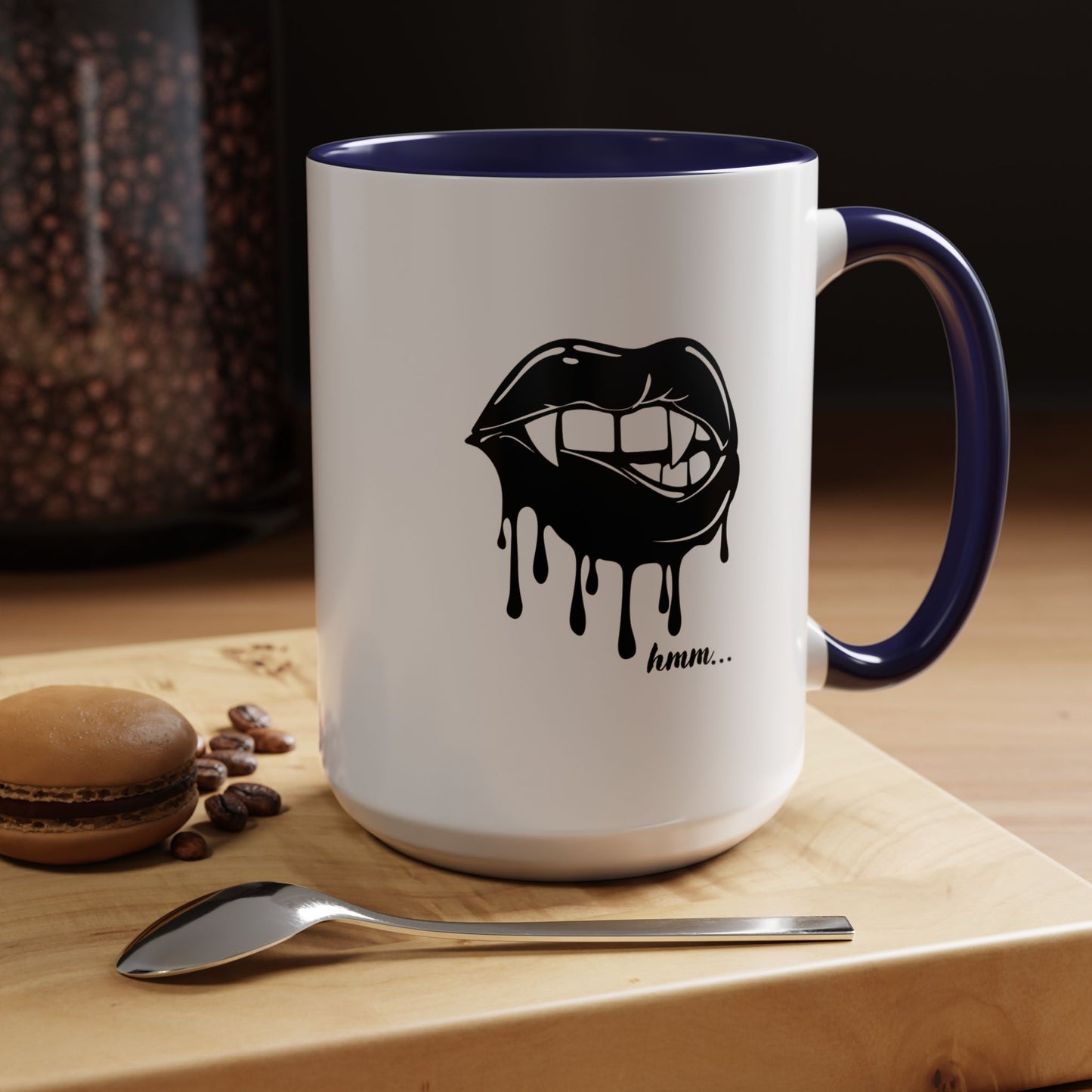 Vampire Lip Accent Coffee Mug - 11oz & 15oz - Unique Halloween Gift