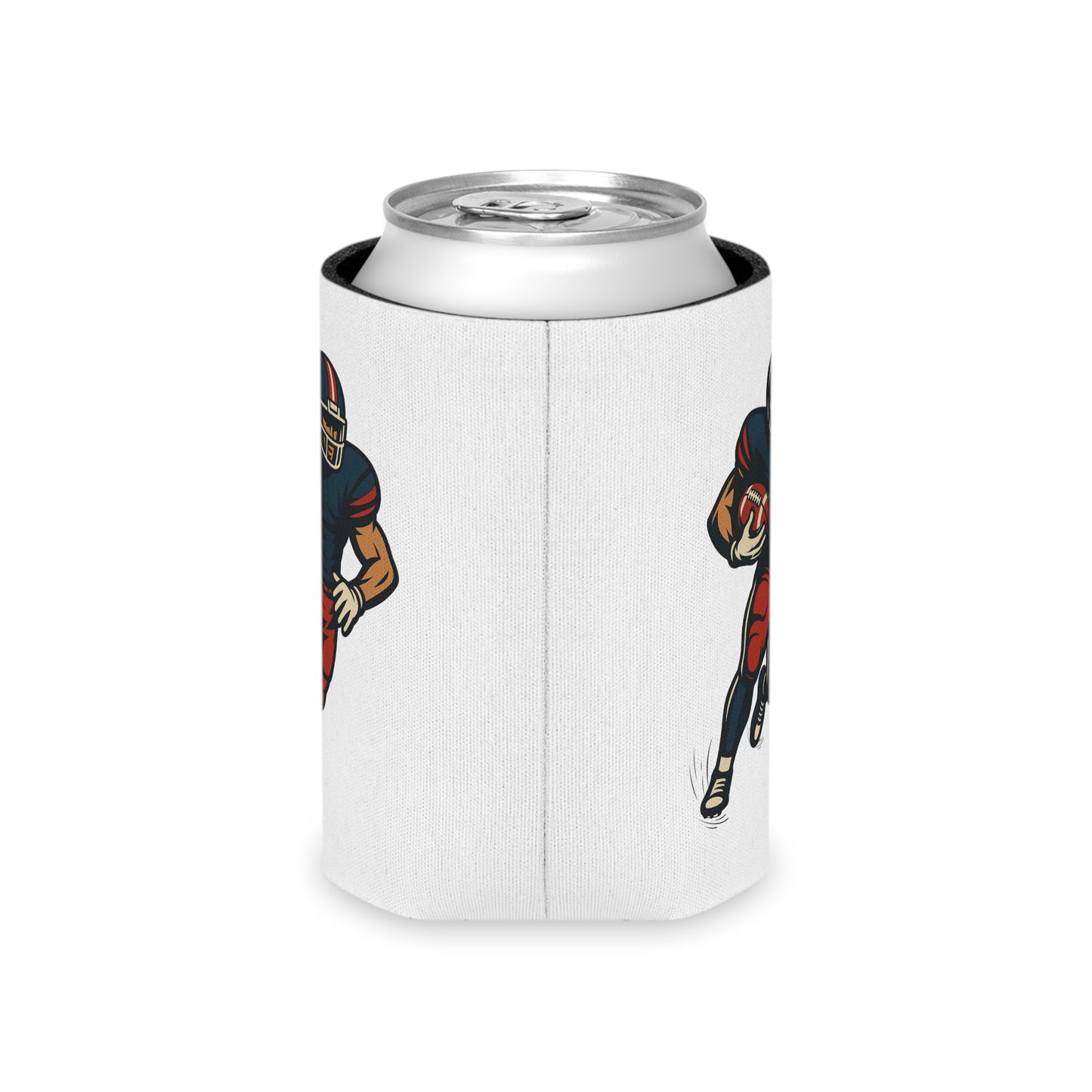 Football Player Can Cooler | Sports Fan Gift, Tailgate Accessories, Game Day Drink Holder, Party Favor, Football Party Decor