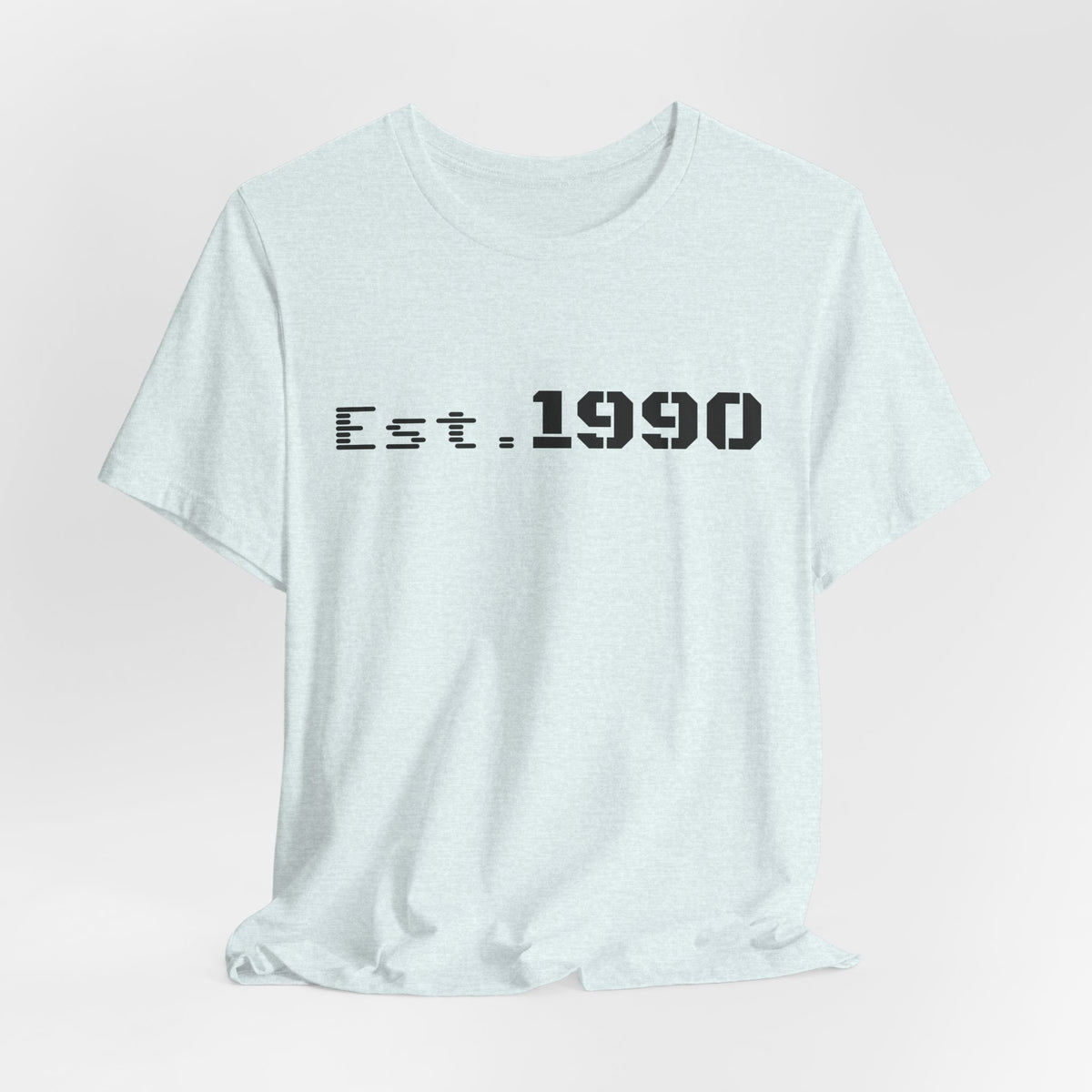 Vintage Est. 1990 T-Shirt by Printify featuring a classic design celebrating the birth year on a comfortable cotton tee.