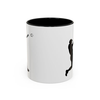 Baseball Player Accent Coffee Mug, Sports Gift, Baseball Lover Mug, Unique Coffee Cup, Personalized Sports Mug - TRV