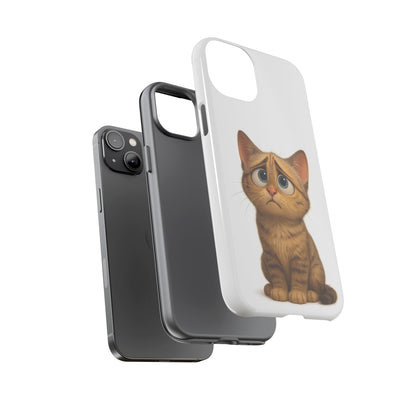 Cute Cat Phone Case, Funny Kitty Case, Animal Lover Gift, Cat Lover Accessory, Unique Cat Design Case, Pet Mom Gift - TRV