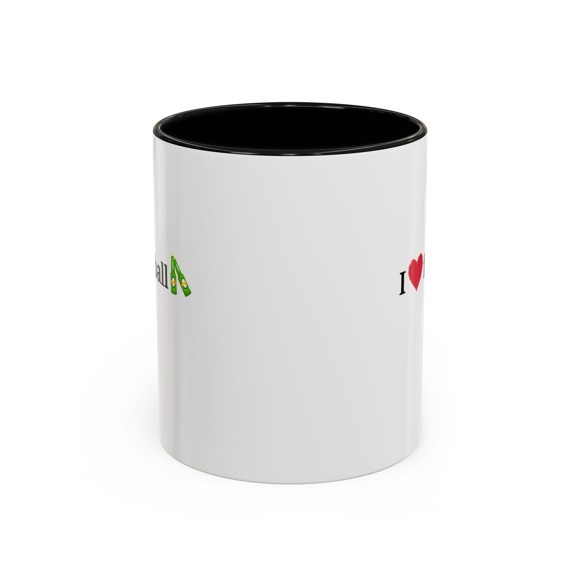 I Love Football Accent Coffee Mug, Perfect Gift for Sports Lovers, Football Enthusiasts, Unique Mug for Game Days, Home or Office Decor - TRV