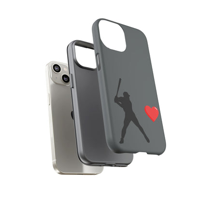 Printify Baseball Love phone case featuring sports-themed design, durable protective cover for smartphones, ideal for sports fans.