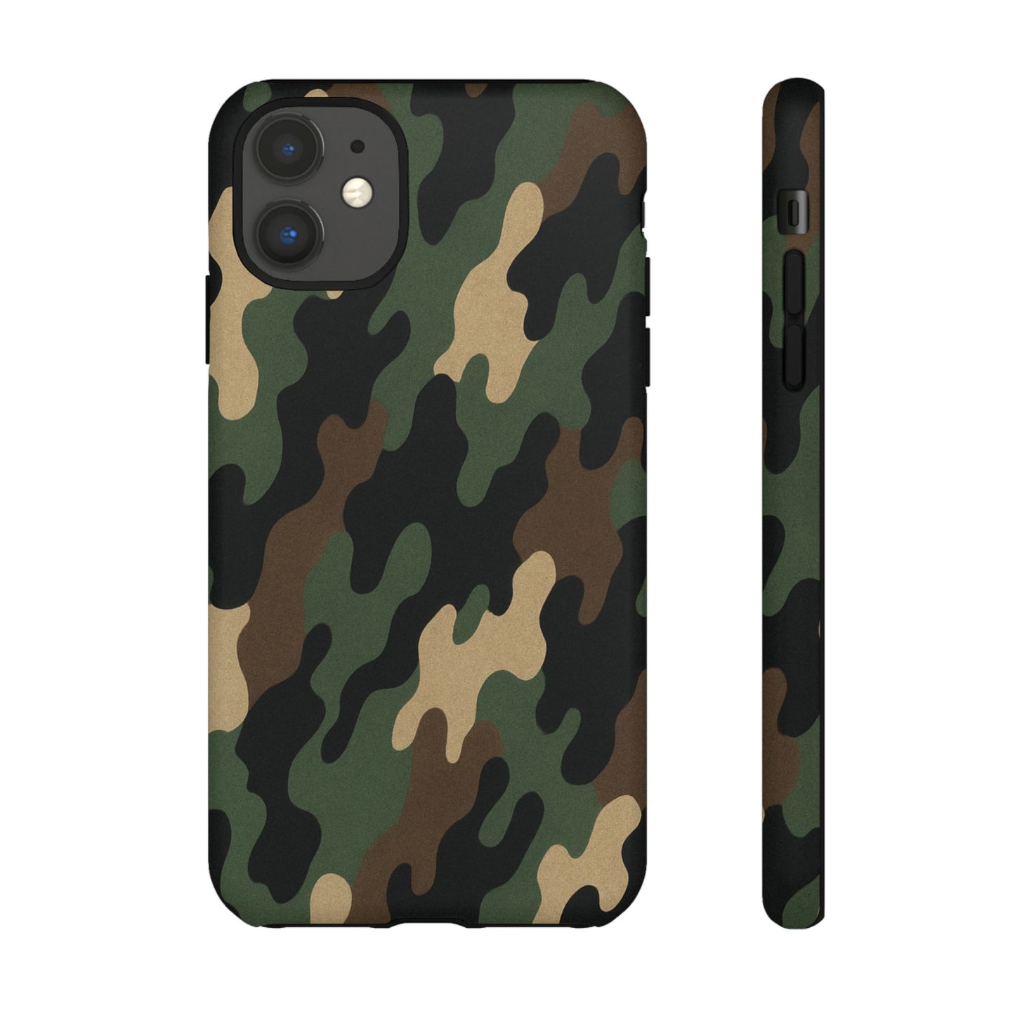 Camouflage tough phone case by Printify, rugged and protective with camo pattern for durable smartphone coverage.