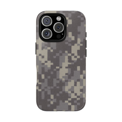 Camouflage tough phone case by Printify featuring rugged digital camo design for durable protection.