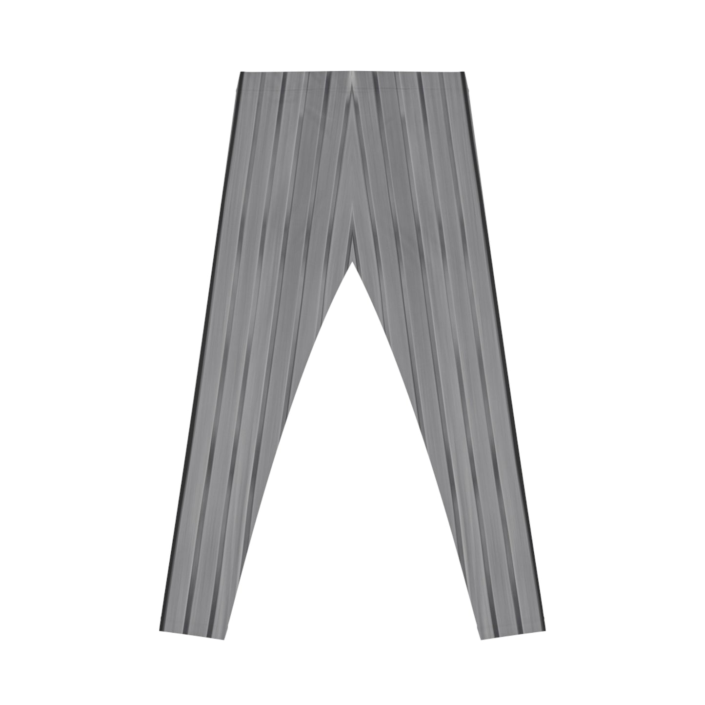 Gray pleated texture women's leggings with all-over print, featuring a comfortable casual fit from Printify.