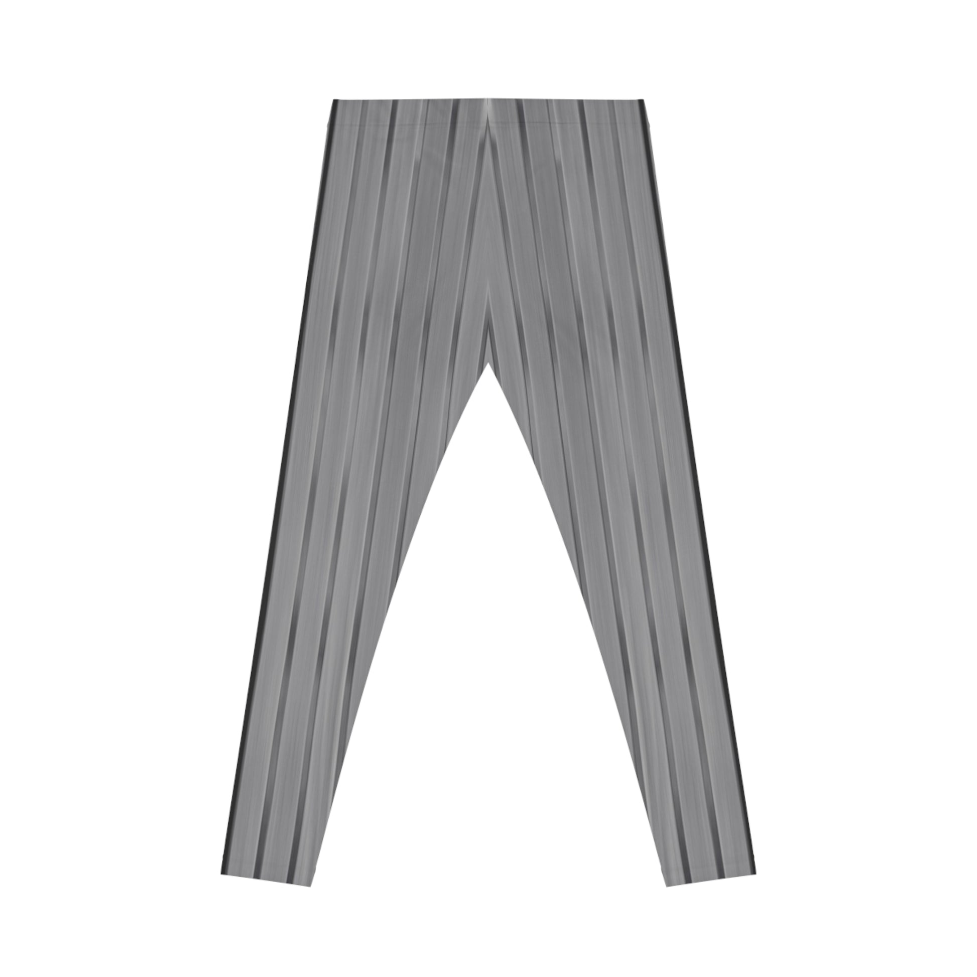 Gray pleated texture women's leggings with all-over print, featuring a comfortable casual fit from Printify.