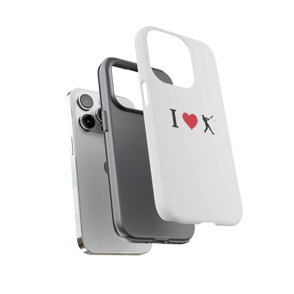 Baseball Love Phone Case, Tough Cases for Sports Lovers, i Heart Baseball Protection, Gift for Players, Cute Sports Case - TRV