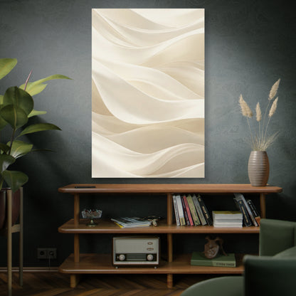Neutral Abstract Wave Art Matte Canvas