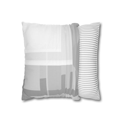 Abstract Geometric Grid Spun Polyester Pillowcase