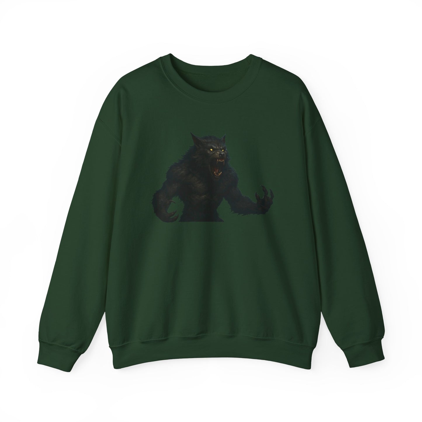 Fierce Werewolf Graphic Sweatshirt, Cozy Unisex Crewneck, Perfect for Casual Outfits, Halloween Apparel, Everyday Wear