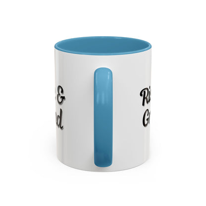 Rise & Grind Coffee Mug – Motivational Black Accent Mug for Daily Inspiration - TRV