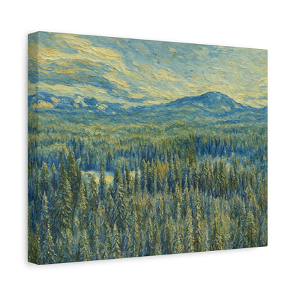 Scenic Landscape Canvas Print, Rustic Home Decor, Wall Art for Nature Lovers, Gift for Art Enthusiasts, Serene Forest Artwork - TRV