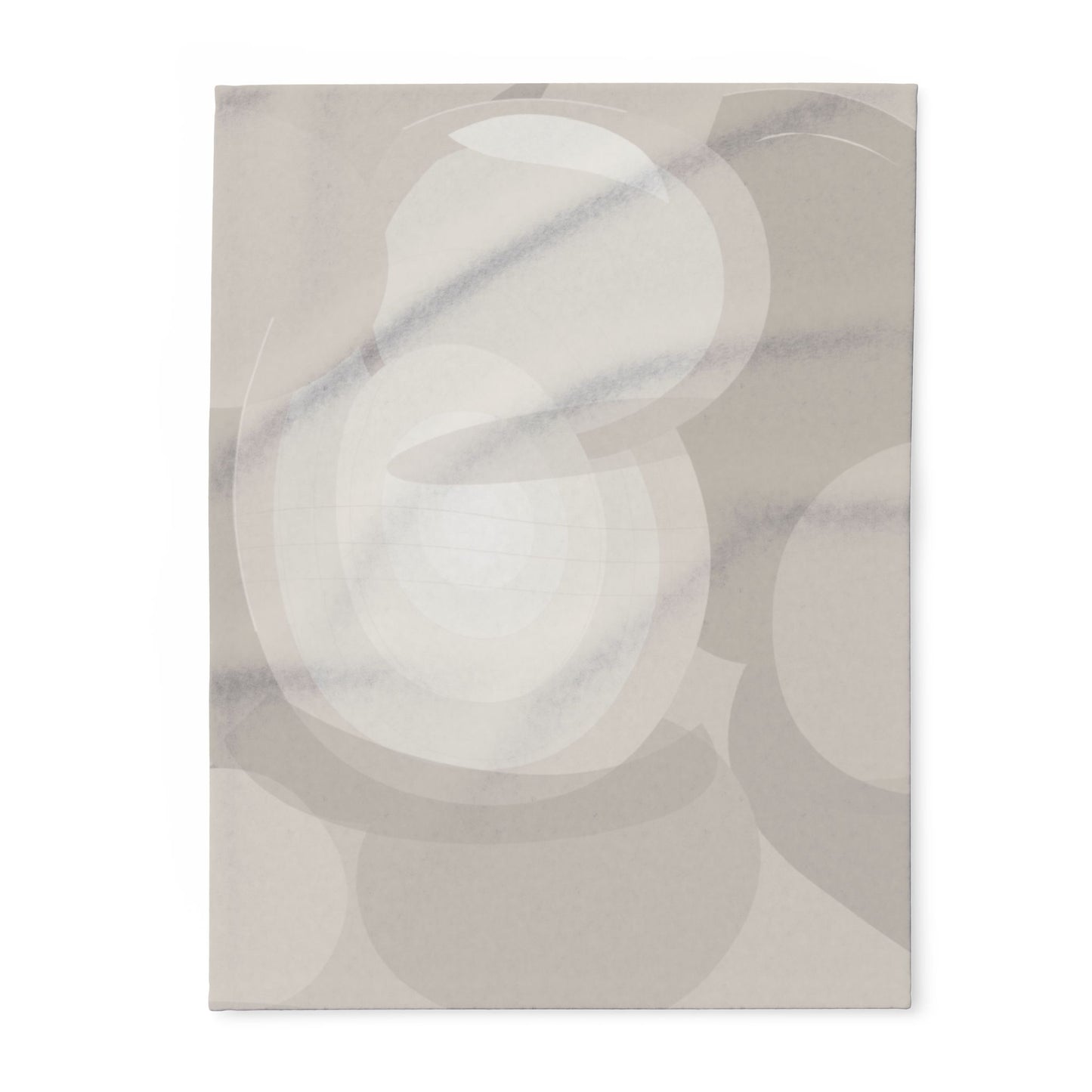 Abstract Neutral Swirls Arctic Fleece Blanket | Minimal Modern Throw