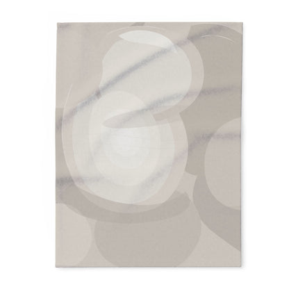 Abstract Neutral Swirls Arctic Fleece Blanket | Minimal Modern Throw