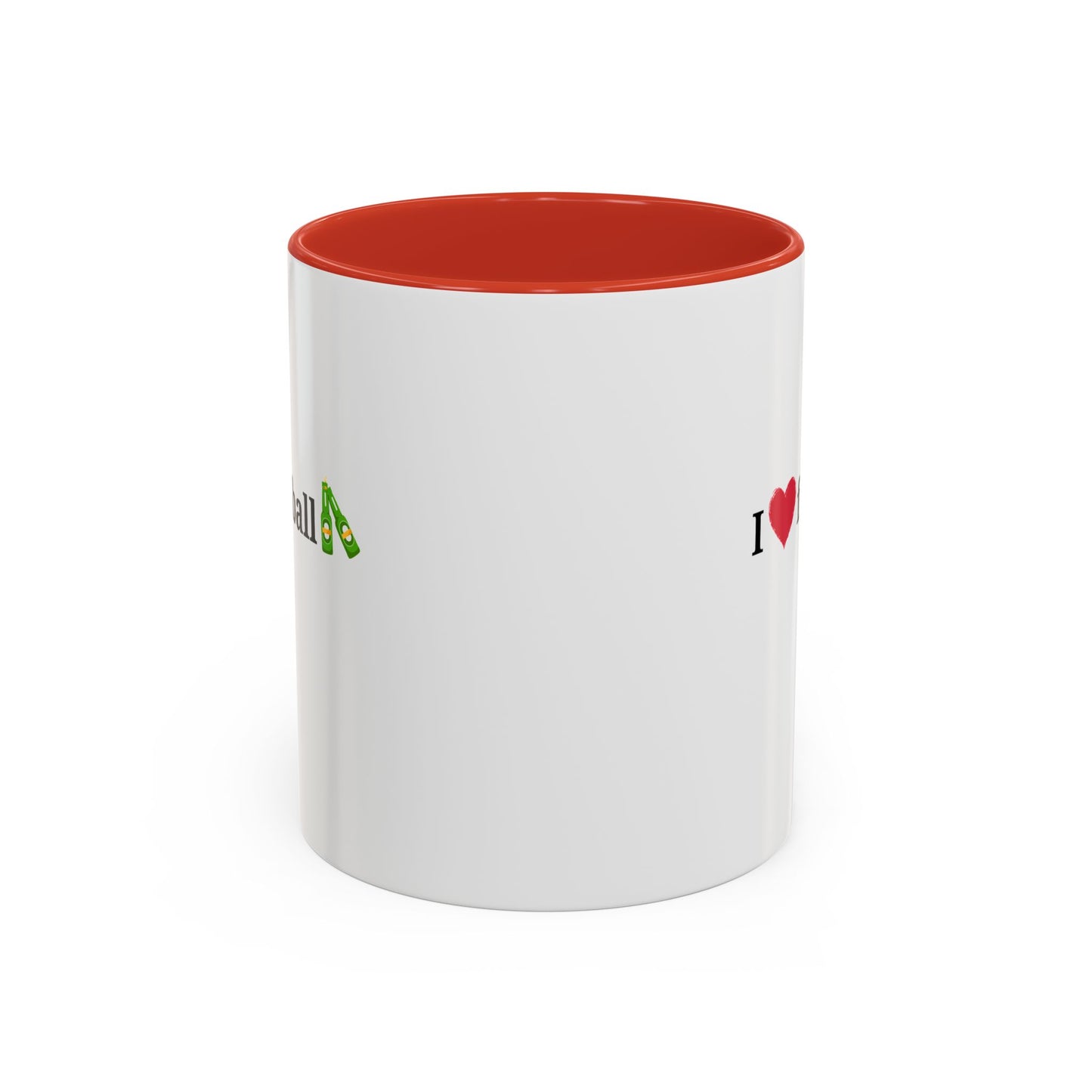 I Love Football Accent Coffee Mug, Perfect Gift for Sports Lovers, Football Enthusiasts, Unique Mug for Game Days, Home or Office Decor - TRV