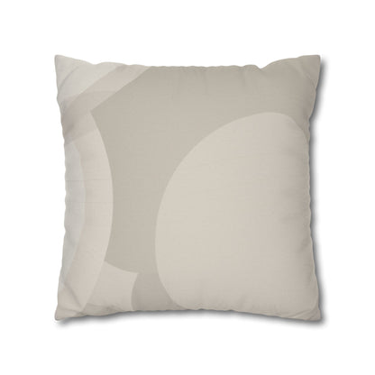 Neutral Abstract Swirl Pillowcase | Square Pillowcase, Spun Polyester