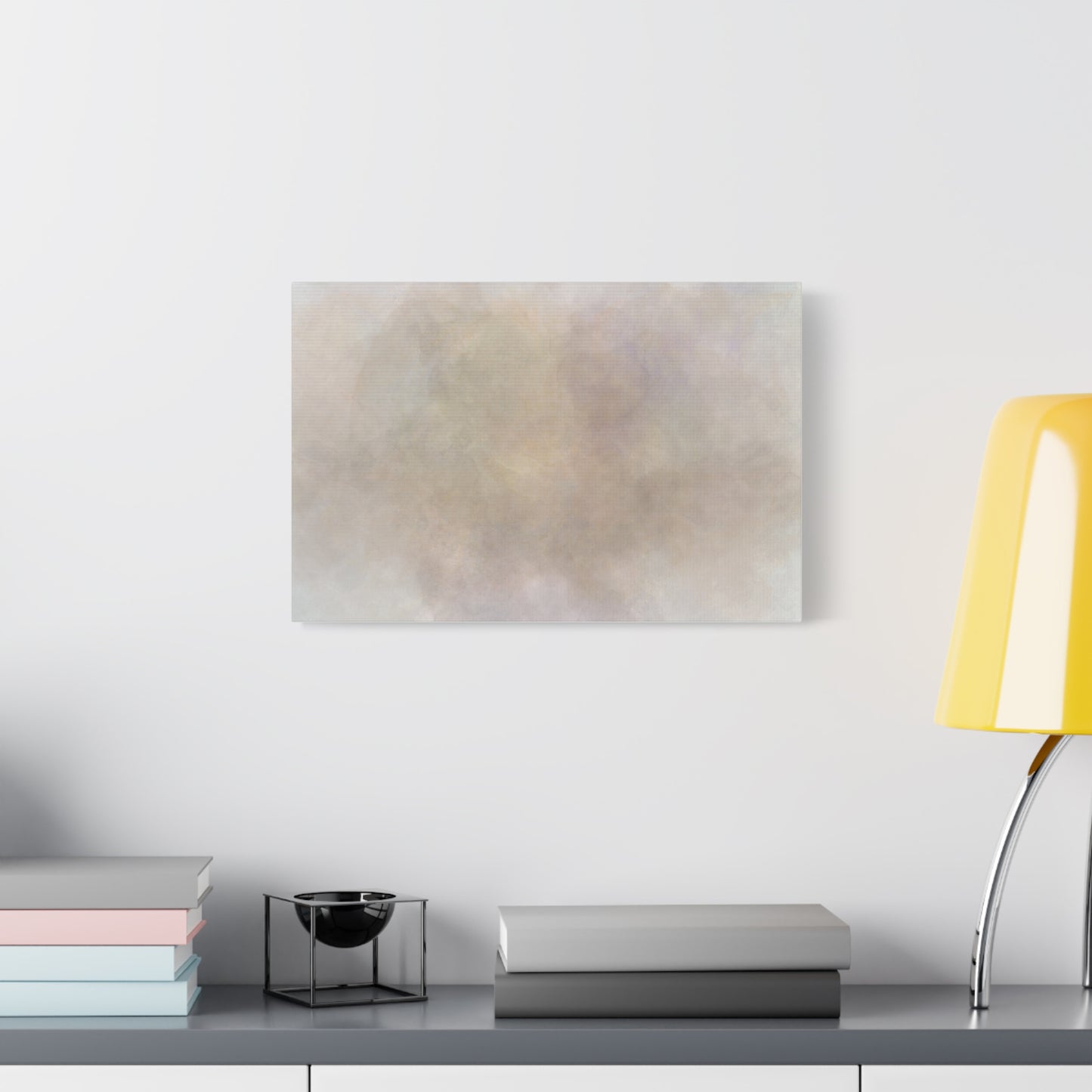 Soft Neutral Abstract Fog Canvas