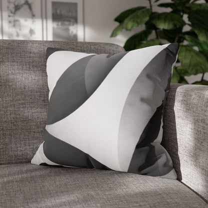 Abstract Black White Wave Pillowcase | Square Pillow
