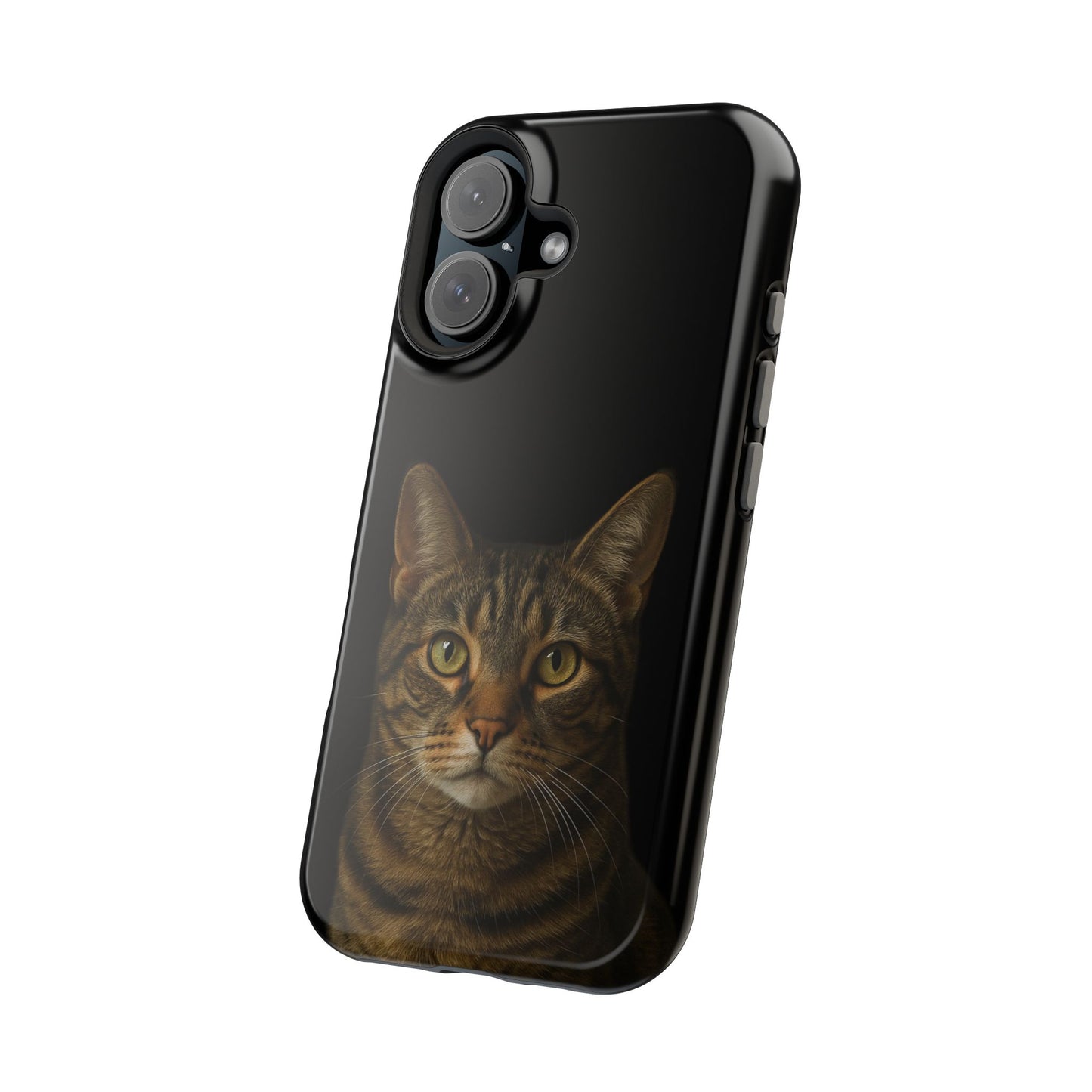 Magnetic Impact-Resistant Phone Case — Realistic Tabby Cat Portrait