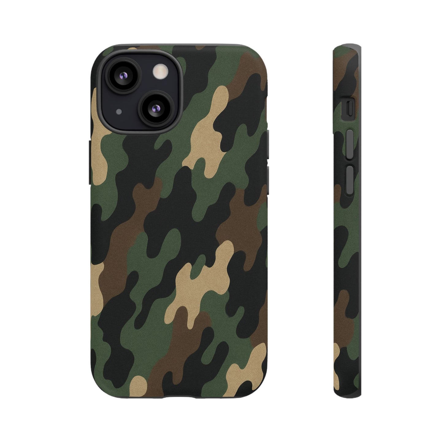 Camouflage tough phone case by Printify featuring rugged camo design and durable protective features for mobile phones.