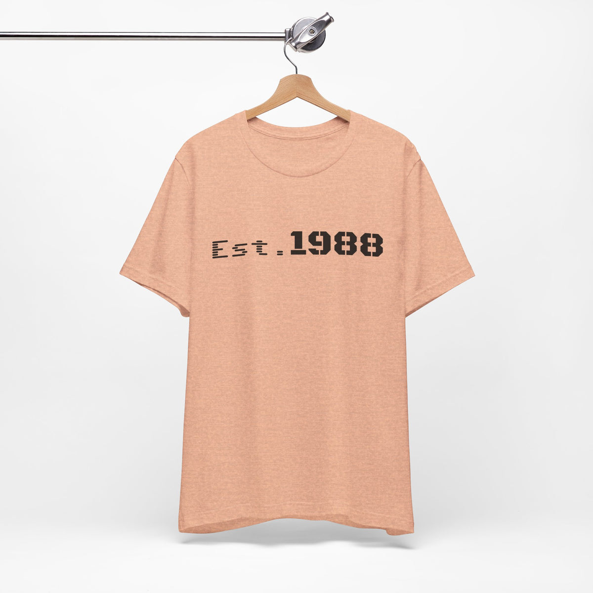 Printify Est. 1988 Retro Logo T-Shirt featuring a vintage-style logo design on a casual cotton tee.