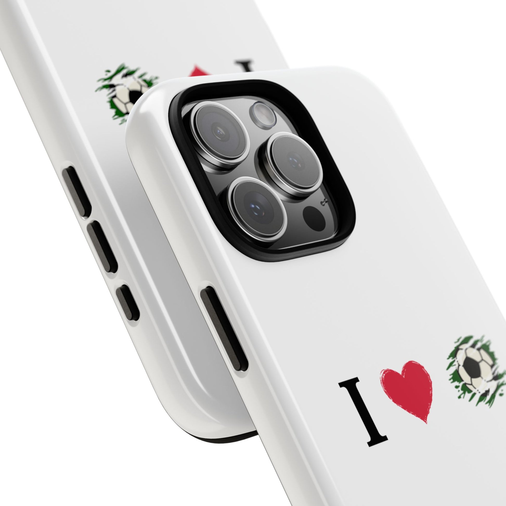 Soccer Phone Case, I Love Soccer, Tough Case Cover, Sporty Phone Accessories, Gift for Soccer Lovers, Unique Soccer Design - TRV
