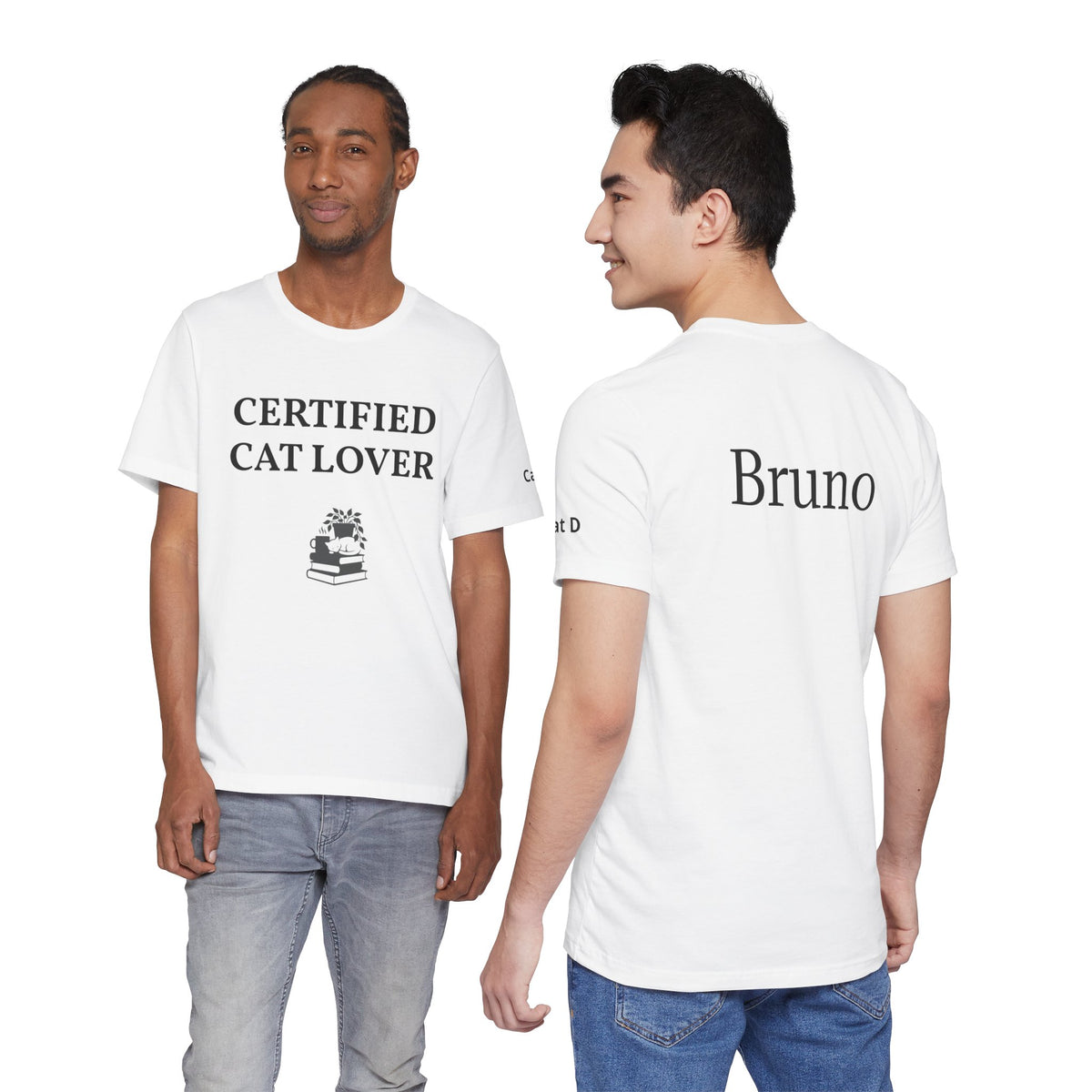 Unisex custom T-shirt by Printify with a personalized design, showcasing a plain white T-shirt on a neutral background.