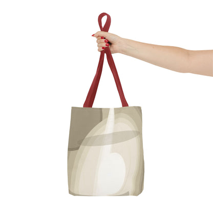 Neutral Abstract Light Beam Tote Bag | Minimalist Geometric Pattern