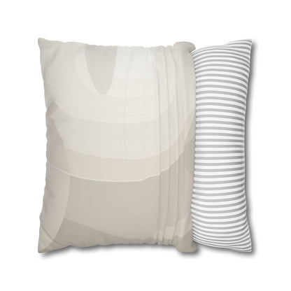 Neutral Abstract Swirl Pillowcase | Square Pillowcase, Spun Polyester