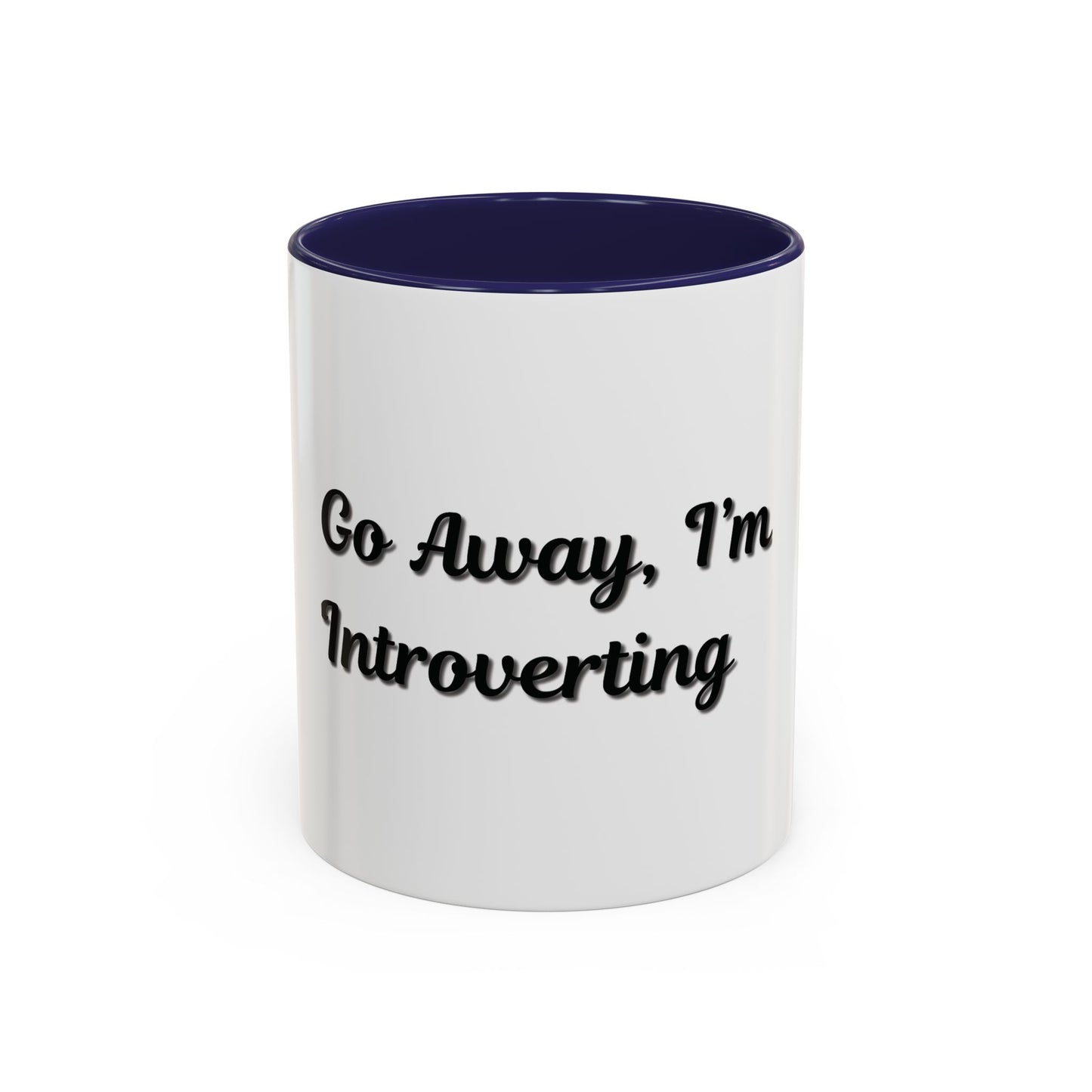 Introvert Coffee Mug - Go Away, I'm Introverting - Black Accent for Relaxing Moments - TRV