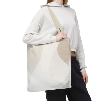 Neutral Abstract Geometric Tote Bag | Minimal Beige Shapes